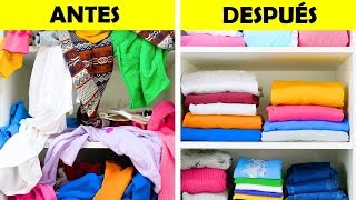 20 IDEAS DE DOBLADO DE ROPA PARA AHORRAR ESPACIO [upl. by Errehs]