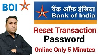 How to Reset Bank Of india Transaction Password  How to Activate BOI Transaction Password [upl. by Zerat]