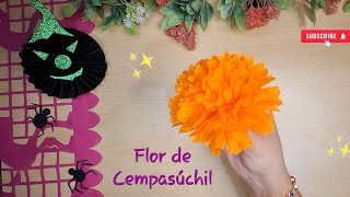 Cómo hacer una flor de cempasúchil  Manualidades [upl. by Fugate312]