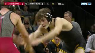 133 LBS 3 Nick Suriano Rutgers vs 8 Austin DeSanto Iowa  Big Ten Wrestling [upl. by Adnertal13]