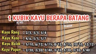 1 Kubik Kayu Berapa Batang [upl. by Anyalram]