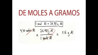 Convertir moles a gramos [upl. by Ledah]