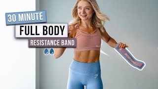 30 MIN INTENSE MINI BAND WORKOUT  Full Body No Repeats With Resistance Band [upl. by Atat946]