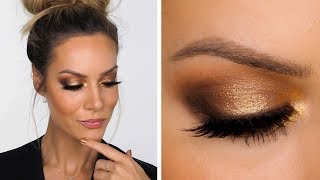 Gold Smokey Makeup Tutorial  Shonagh Scott [upl. by Vassaux]