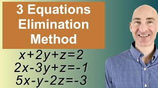 Solving Systems of 3 Equations Elimination [upl. by Dahsraf]