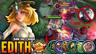 MVP Tank Edith Best Build Tank  Build Top 1 Global Edith  MLBB [upl. by Euseibbob]