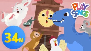 Hickory Dickory Dock ⏰  More Nursery Rhymes amp Kids Songs  Finger Family  Playsongs [upl. by Stinson697]