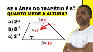 ÁREA DO TRAPÉZIO QUANTO MEDE A ALTURA  Prof Alberto [upl. by Ruffina370]