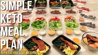 Simple Keto Meal Plan For The Week  Burn Fat and Lose Weight [upl. by Reginald337]