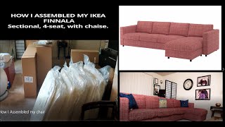 IKEA Sectional DIY How to assemble IKEA FINNALA Sectional 4seat corner Dalstorp multicolor [upl. by Riannon]