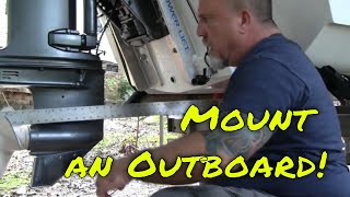 How to Mount an Outboard  Set Height Correctly and Rig  Boston Whaler 13 Restoration Part 19 [upl. by Dachy]