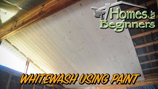 How to do an Imitation Whitewash on Pine Using Paint [upl. by Motch]