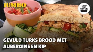 Wat eten we Gevuld Turks brood [upl. by Ayekim]