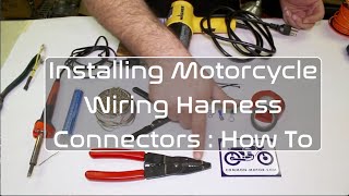 How to Install Motorcycle Wiring Harness Electrical Connectors [upl. by Seltzer]