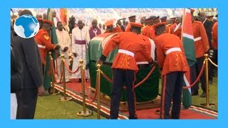 Uhuru receives Mois body at Nyayo stadium [upl. by Assisi]