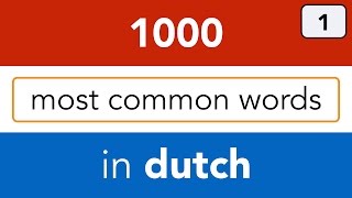 Learn Dutch online  Basic Dutch vocabulary  lesson 1  New version [upl. by Nosyrb]