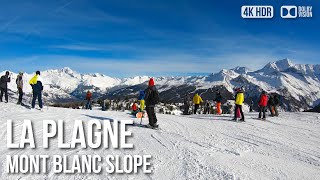 Longest Run 65km La Plagne Les Arcs Ski Resort  🇫🇷 France 4K HDR Ski Tour [upl. by Haland]