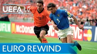 EURO 2000 highlights Italy beat the Netherlands on penalties [upl. by Lukin232]