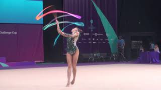 Anastasiia Salos BLR Ribbon AA World Challenge Cup Cluj 24 August 2019 [upl. by Akkinahs]