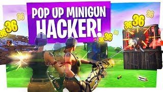 Fortnite Cheaters Everywhere  Aimbotting Minigun Massacre [upl. by Kleon899]