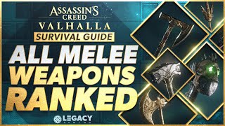 Every Melee Weapon Ranked  Assassins Creed Valhalla Survival Guide [upl. by Einolem573]