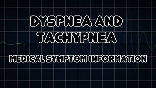 Dyspnea and Tachypnea Medical Symptom [upl. by Thar]