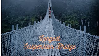 Crossing World’s Longest Single Spanning Suspension Bridge Baglung Parbat Footbridge [upl. by Hands570]