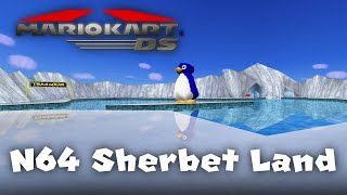 N64 Sherbet Land  Mario Kart DS Custom Track [upl. by Annaerda]