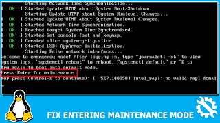 How to fix Linux entering maintenance mode [upl. by Tad]