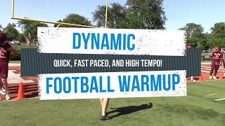 Football Dynamic Warm Up  PreGame or PrePractice Warm Up [upl. by Arahset536]