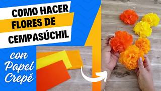 Como Hacer Flores de Cempasúchil con Papel Crepé [upl. by Gainor]