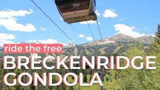 BRECKENRIDGE GONDOLA Riding the Free BreckConnect to Peak 8 in Colorado [upl. by Ahtiuqal]