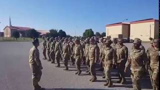 Drill Sergeant brings motivation through marching cadences [upl. by Arriaes]