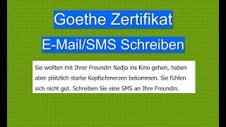 Eine EMailSMS schreiben A2  Goethe Zertifikat A2 [upl. by Swithin520]