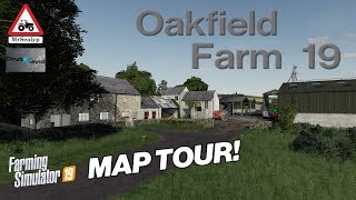 OAKFIELD FARM 19 MAP TOUR Farming Simulator 19 PS4 New FS19 Mod Map [upl. by Uis]