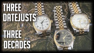 3 Rolex Datejust from 3 Different Decades [upl. by Anitnuahs328]