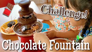 Chocolate Fountain Fondue Challenge Easy Chocolate Syrup Recipe  OCHIKERON  Create Eat Happy [upl. by Harrington]