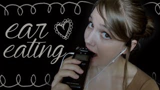 ASMR Ear Eating with Collarbone Tapping Tingly AF [upl. by Ahsaekal]