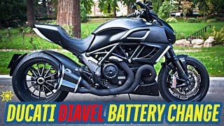 Ducati Diavel Battery Change  EASY [upl. by Accever]