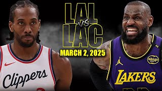 Los Angeles Lakers vs Los Angeles Clippers Full Game Highlights  March 2 2025  NBA Regular Season [upl. by Nohsav]