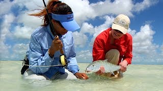 Bonefish Bahamas  Women in Fly Fishing [upl. by Nhguavad876]