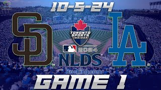 10524 San Diego Padres vs Los Angeles Dodgers NLDS Game 1 Game Audio  MLB Playoff Cast amp Chat [upl. by Anaujat201]