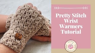 How To Crochet Fingerless Gloves Tutorial  Primrose Pattern [upl. by Ybba]