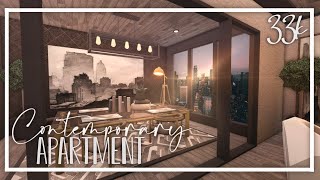 Contemporary Apartment 33k No Gamepass Bloxburg Speedbuild [upl. by Aicinod]