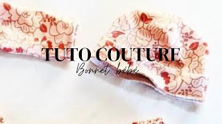 TUTO couture  Cadeau de naissance  bonnet pour bébé [upl. by Akinoj441]