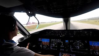 Boeing 7878  Departing Montego Bay  cockpit view [upl. by Estelle]