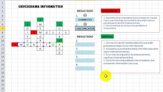 Realizar actividad de crucigrama en Excel 2010 [upl. by Nyliuqcaj]