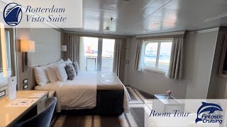 Holland America Rotterdam Vista Suite Room Tour [upl. by Arihppas]