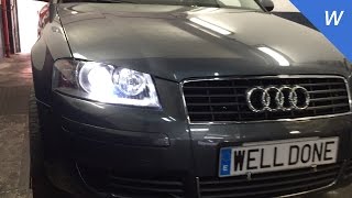 Audi A3 Xenon headlights installation [upl. by Ihsir]