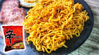 Korean Spicy Shin Ramyun  Stir Fry Ramen Recipe Not Noodle Soup [upl. by Enomys351]